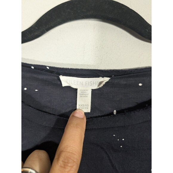 Eileen Fisher Womens Black Cropped Lightweight Poncho Cape Sz XXS/XS Lagenlook - Picture 3 of 8